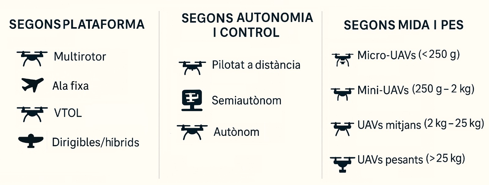 tipus de drons