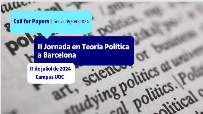 Call for Papers: II Jornada en Teoria Política a Barcelona