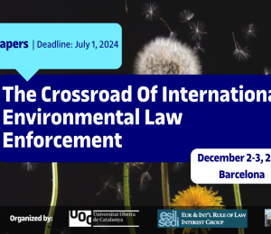 Call for Papers: The Crossroad Of International Environmental Law Enforcement