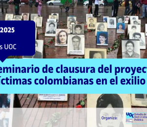 Seminario de clausura del proyecto Víctimas colombianas en el exilio