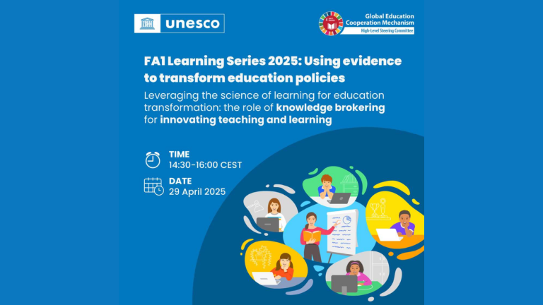 Register Now! UNESCO’s Webinar on “Leveraring the Science of Learning for Education Transformation”, April 29 at 14:30 (CET)