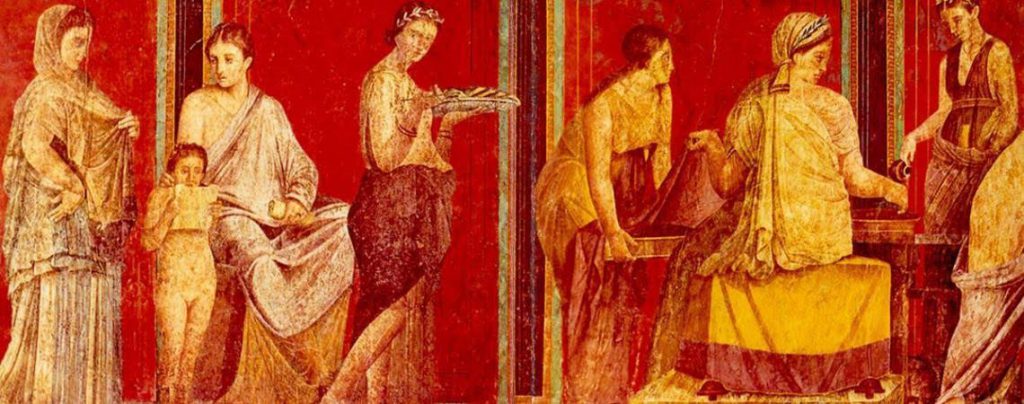 Fresco de la Villa de los Misterios en Pompeya